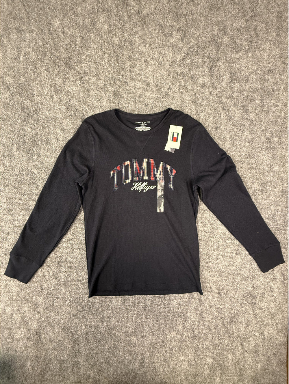 Tommy Hilfiger Men's Long Sleeve Thermal Shirt Black Size M